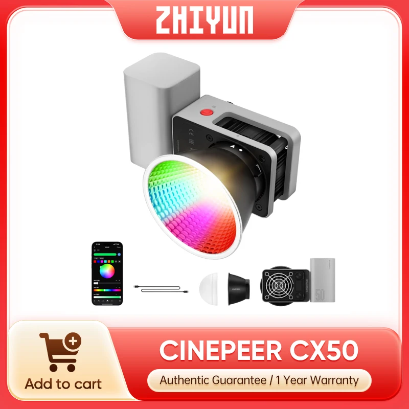 Lampu Video Zhiyun CINEPEER CX - Photography Lighting Kit Portable ulasan dan harga