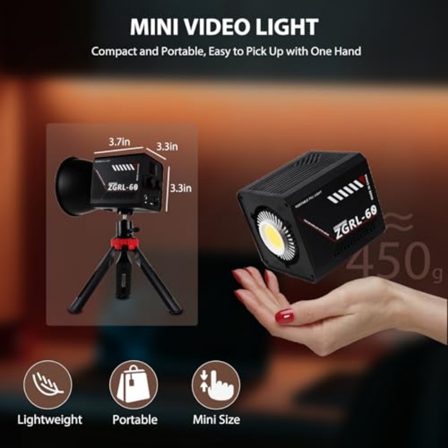 Lampu Video LED COB 60W Portab - Photography Lighting Handheld ulasan dan harga