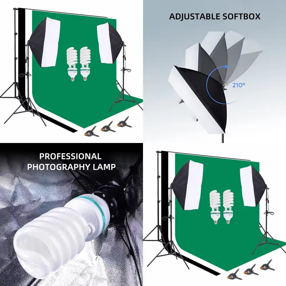 1 Set Perlengkapan Studio Foto - Photography Lighting Kit Portable ulasan dan harga
