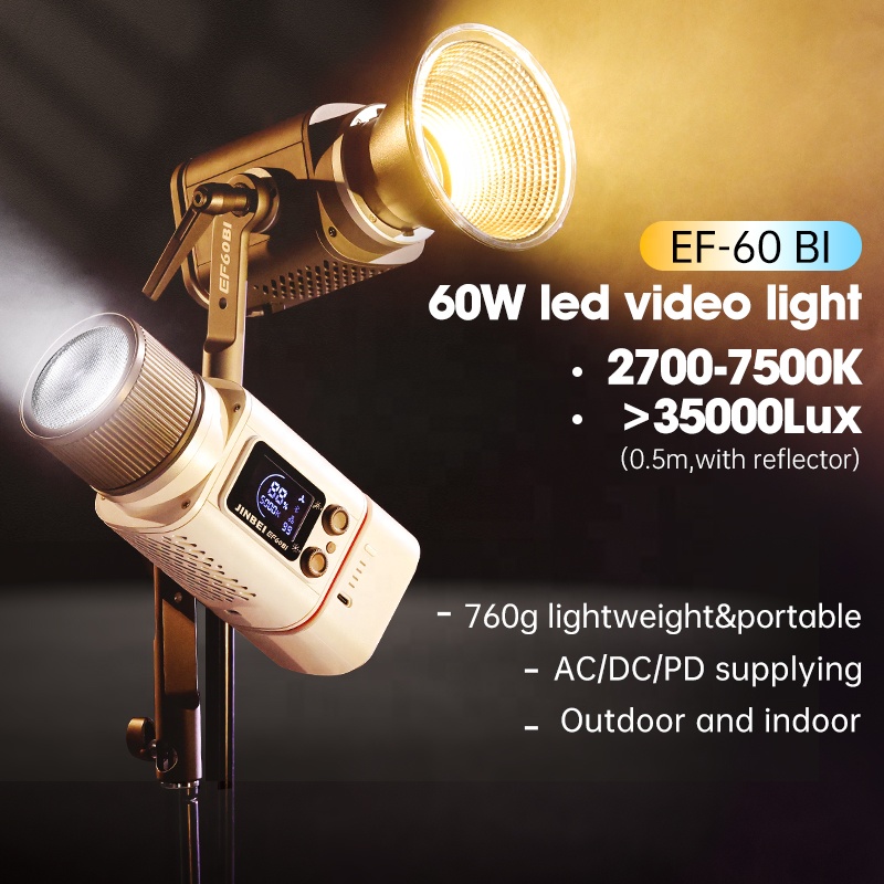 JINBEI EF-60BI 60w Pencahayaan - Photography Lighting Handheld ulasan dan harga
